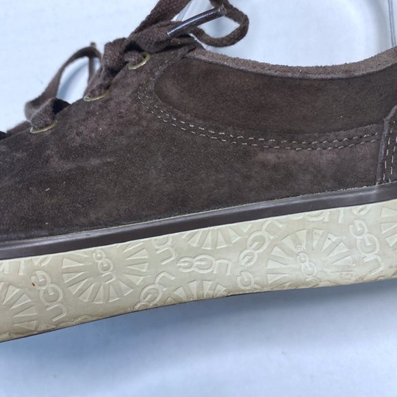 Ugg Australia Womens Size 6.5 Brown Suede Evera Sneakers Sheepskin Lining Casual - Picture 9 of 11